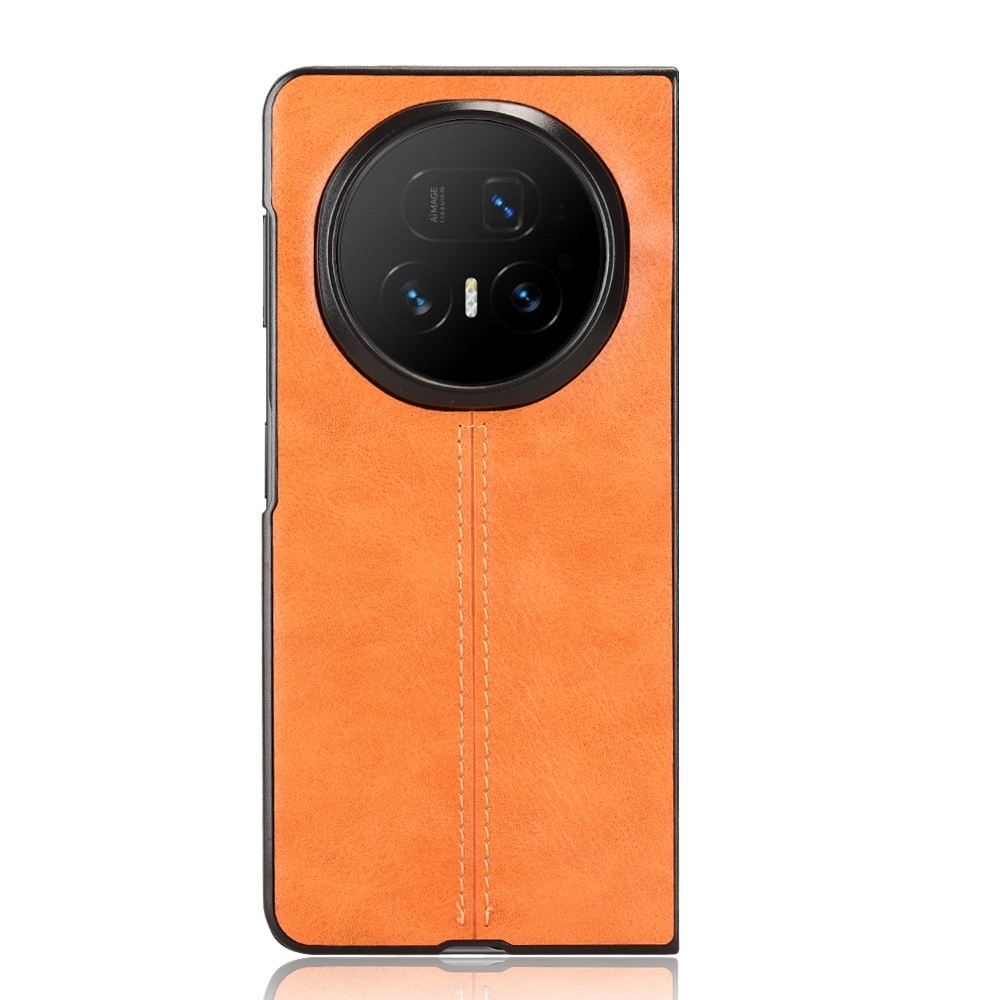 Stitchi plastový obal potažený umělou kůží na mobil Honor Magic V5 - oranžový