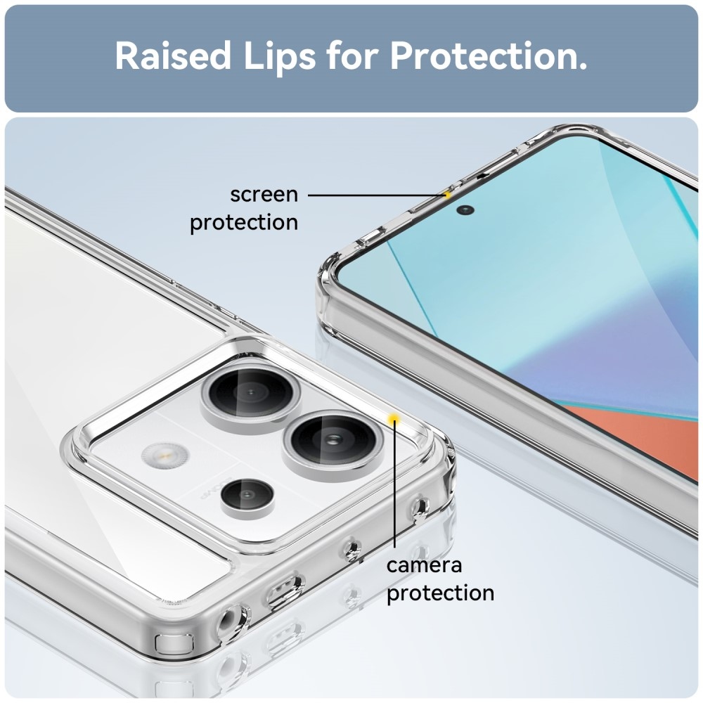 Gelový obal s pevnými zády na Xiaomi Redmi Note 13 Pro 5G/Poco X6 5G - průhledný