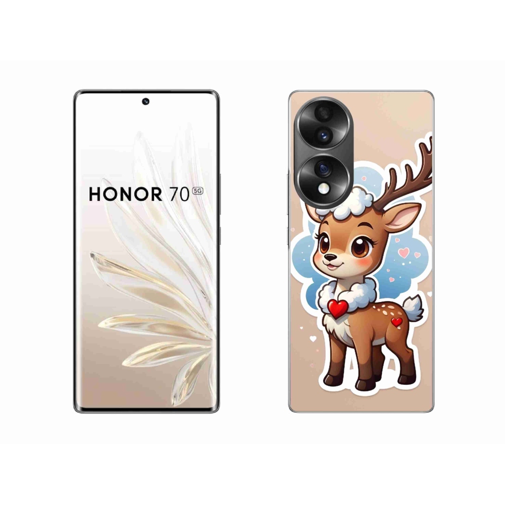Gelový kryt mmCase na Honor 70 - kreslený sob