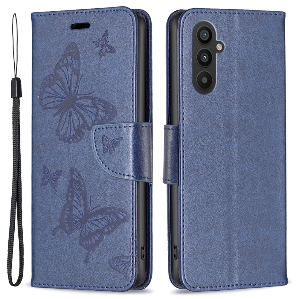 Butterfly knížkové pouzdro na Samsung Galaxy A25 5G - tmavěmodré