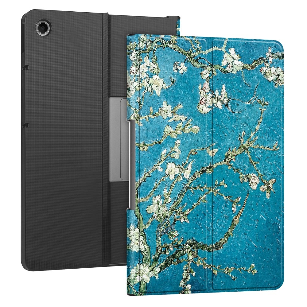 Patte zavírací pouzdro na Lenovo Tab Plus 11.5 - bílé květy
