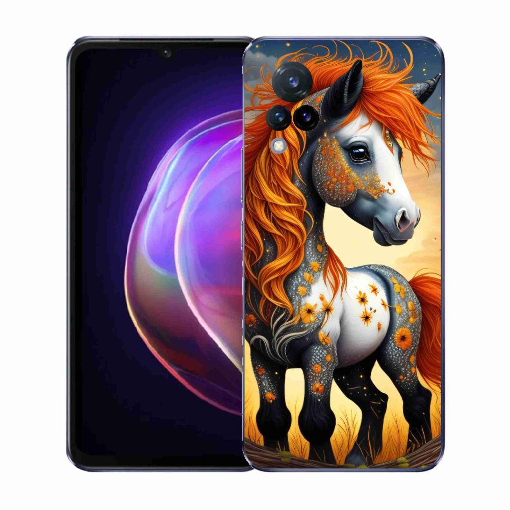 Gelový kryt mmCase na Vivo V21 4G/5G - barevný poník