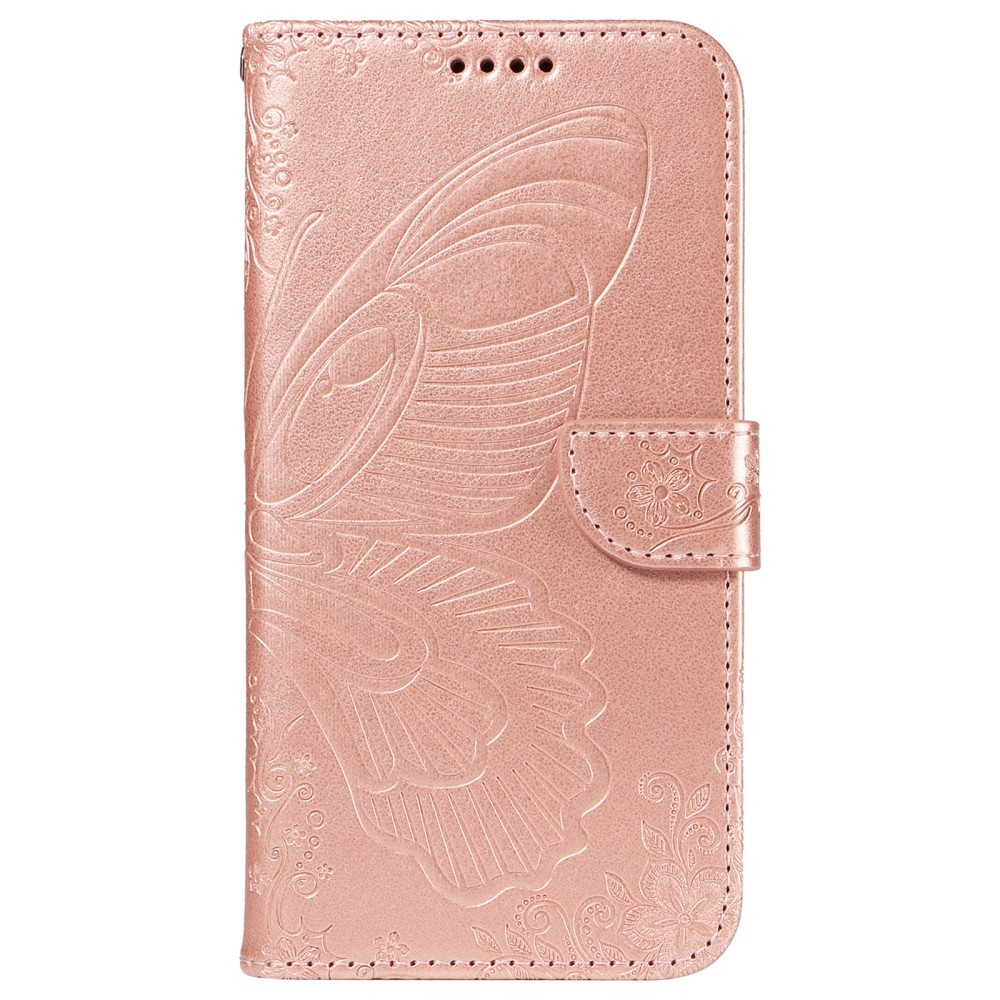Floral Butterfly knížkové pouzdro na Realme C61/C63 - růžovozlaté