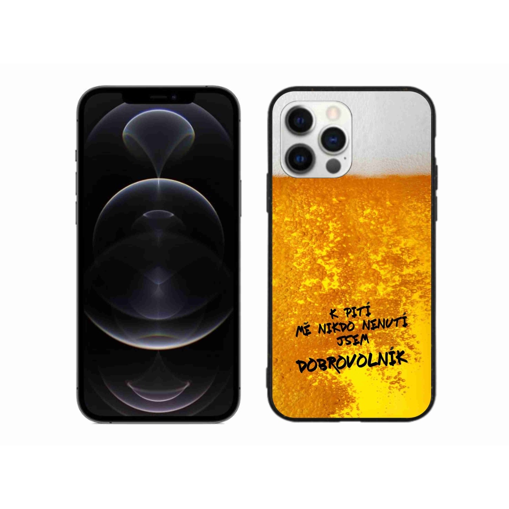 Gelový kryt mmCase na iPhone 12 Pro Max - pivní motiv 4