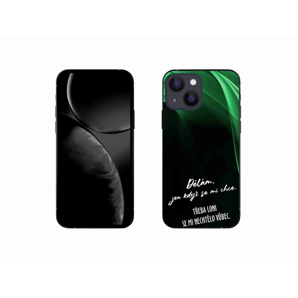 Gelový kryt mmCase na iPhone 13 mini 5.4 - vtipný text 12 černé pozadí