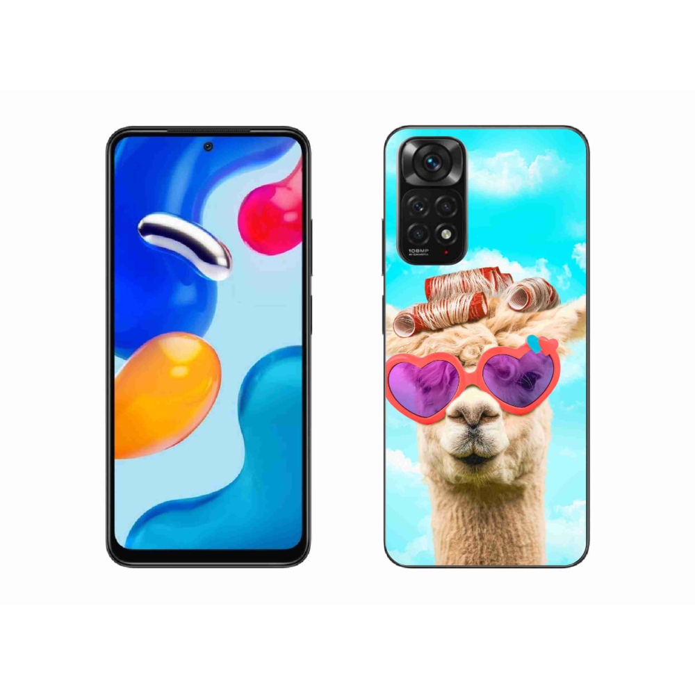 Gelový kryt mmCase na Xiaomi Redmi Note 11S 4G - lama s brýlemi
