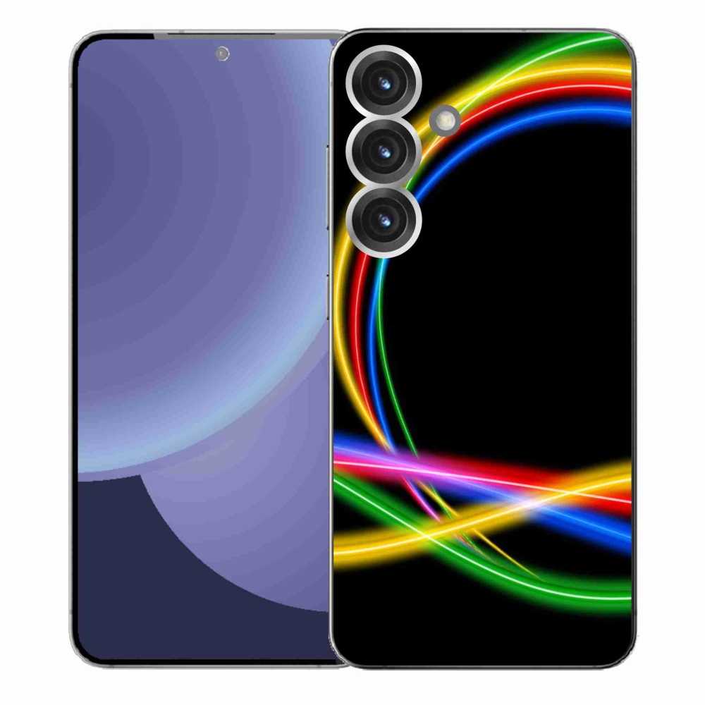 Gelový kryt mmCase na Samsung Galaxy S25+ - neonové kruhy