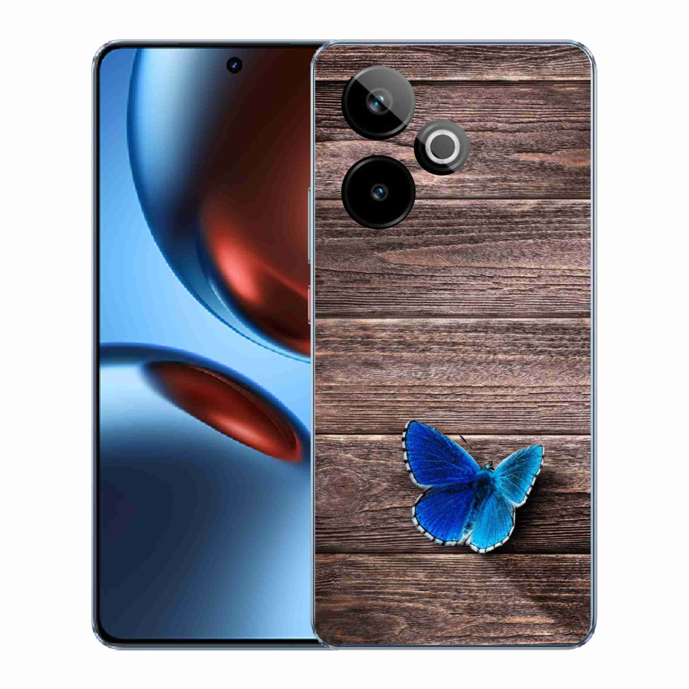 Gelový kryt mmCase na Realme GT 7 5G/GT 7T 5G - modrý motýl 1