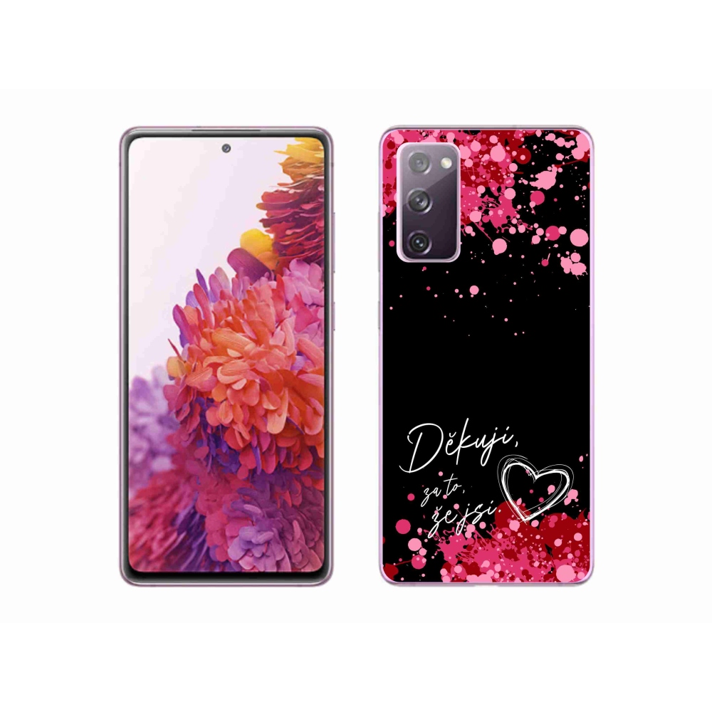 Gelový kryt mmCase na Samsung Galaxy S20 FE - zamilovaný text 2 černé pozadí
