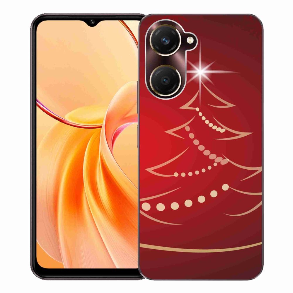 Gelový kryt mmCase na Vivo Y28s 5G - kreslený vánoční stromek