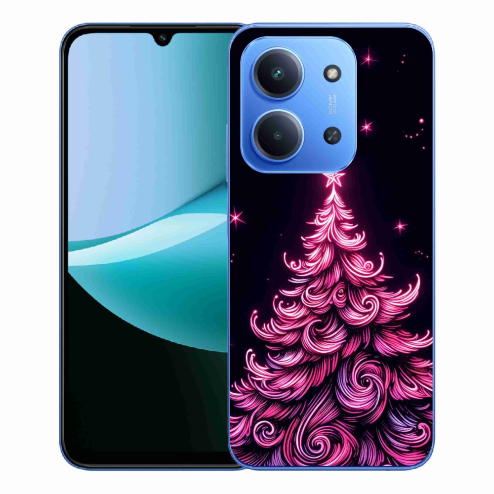 Gelový kryt mmCase na Xiaomi Redmi 15C 4G/5G (173mm) - neonový vánoční stromek 2