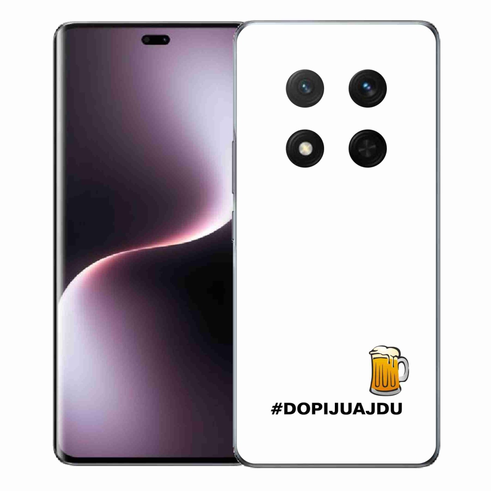 Gelový kryt mmCase na Honor Magic 7 Lite 5G - pivní motiv 1 bílé pozadí