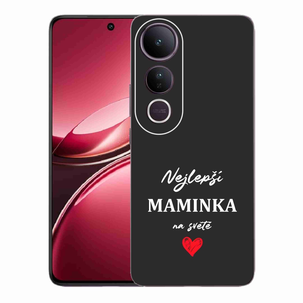 Gelový kryt mmCase na Vivo V50 Lite 4G/5G - nejlepší maminka 1 černé pozadí