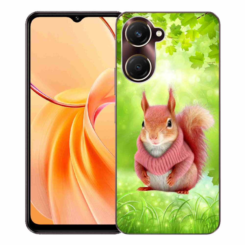 Gelový kryt mmCase na Vivo Y28s 5G - veverka ve svetru