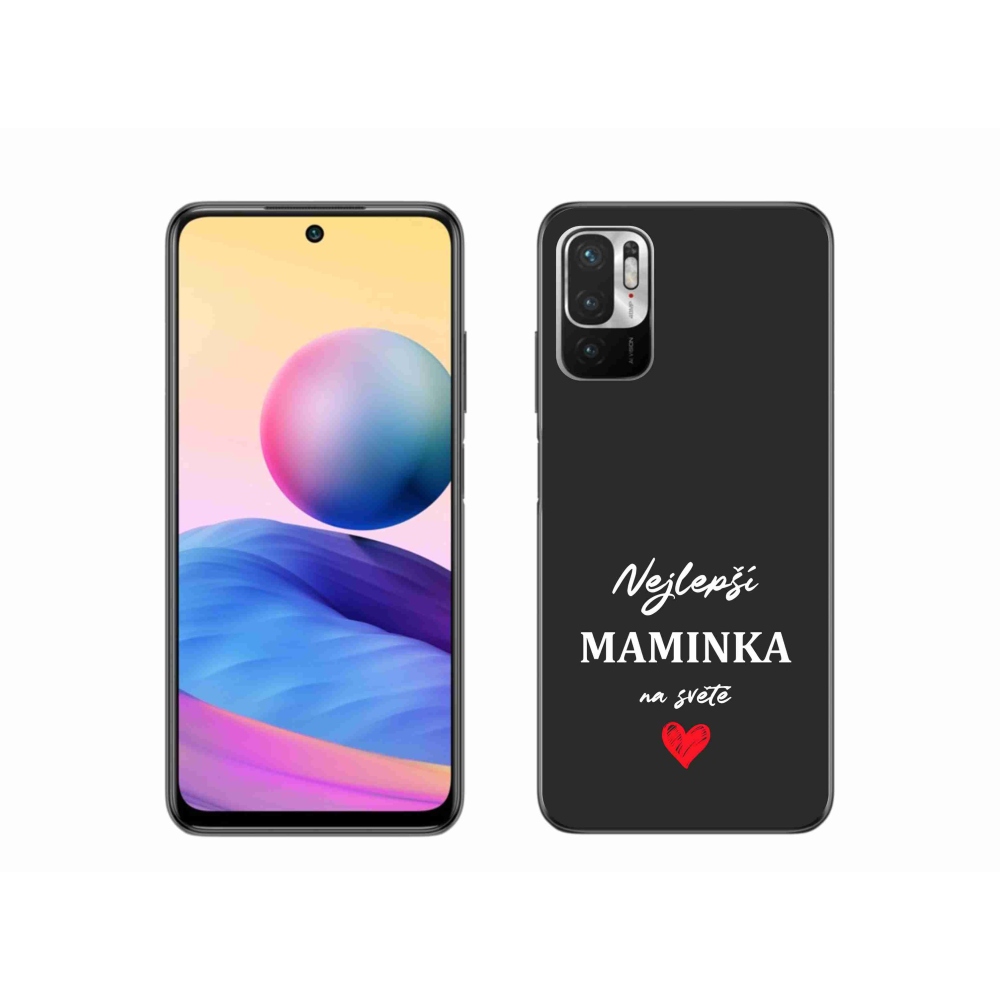 Gelový kryt mmCase na Xiaomi Poco M3 Pro/5G - nejlepší maminka 1 černé pozadí