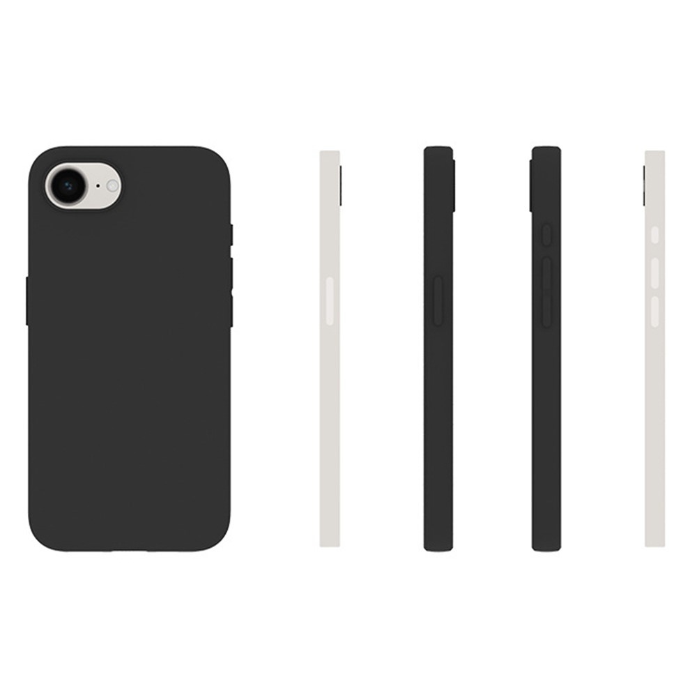 Matný gelový obal na iPhone 16e - černý