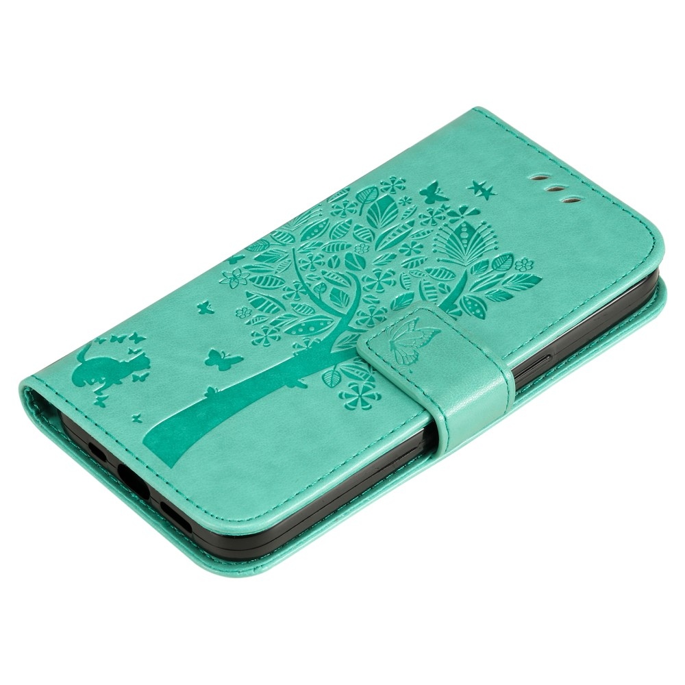Tree knížkové pouzdro na Realme GT 6 5G/GT 6T 5G - modrozelené