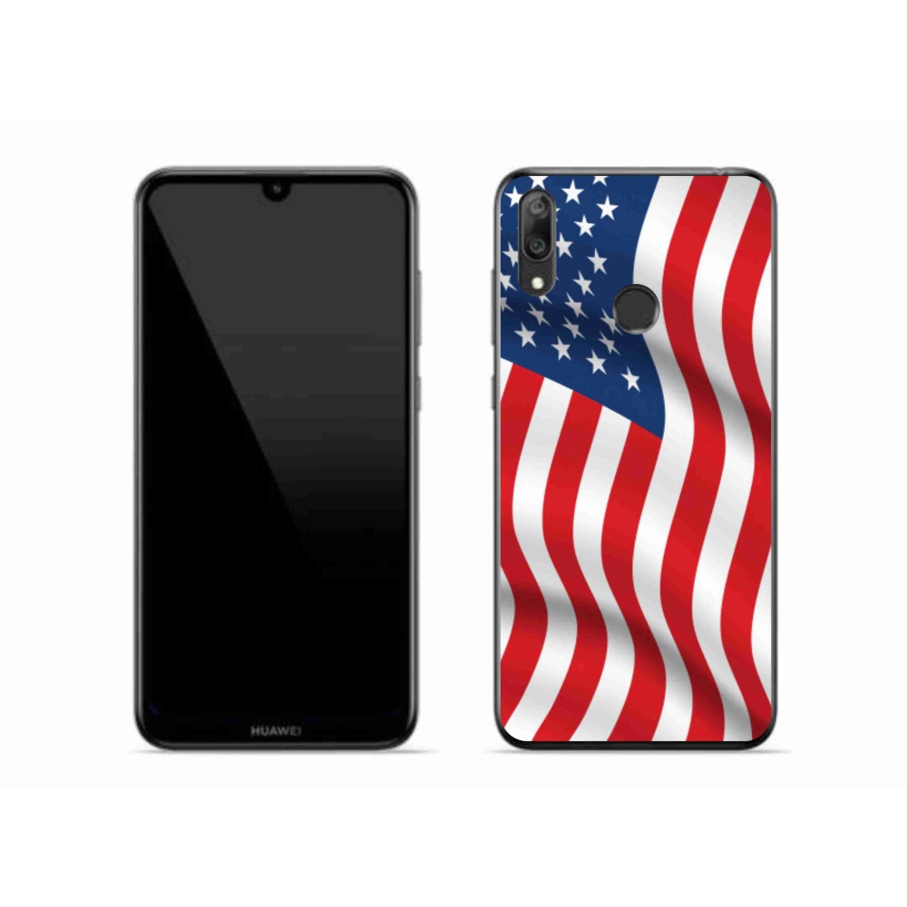 Gelový kryt mmCase na mobil Huawei Y7 (2019) - USA vlajka