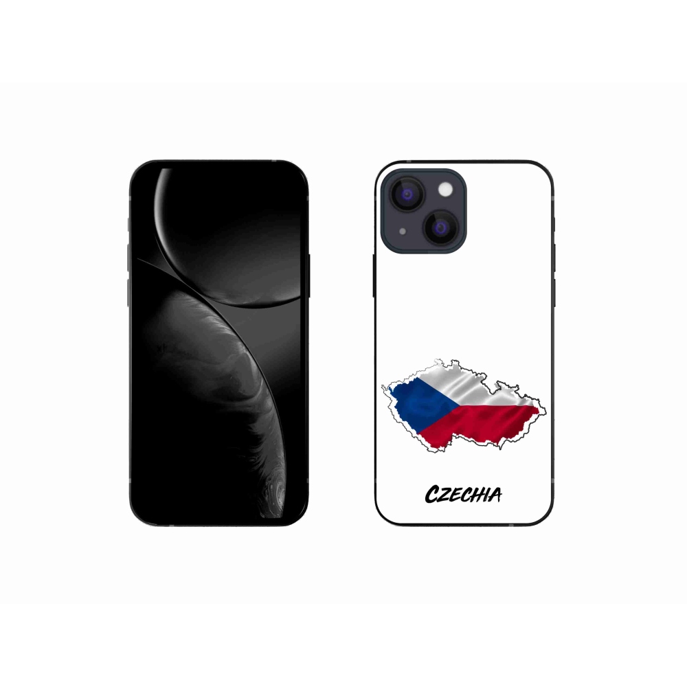 Gelový kryt mmCase na iPhone 13 mini 5.4 - Czechia bílé pozadí