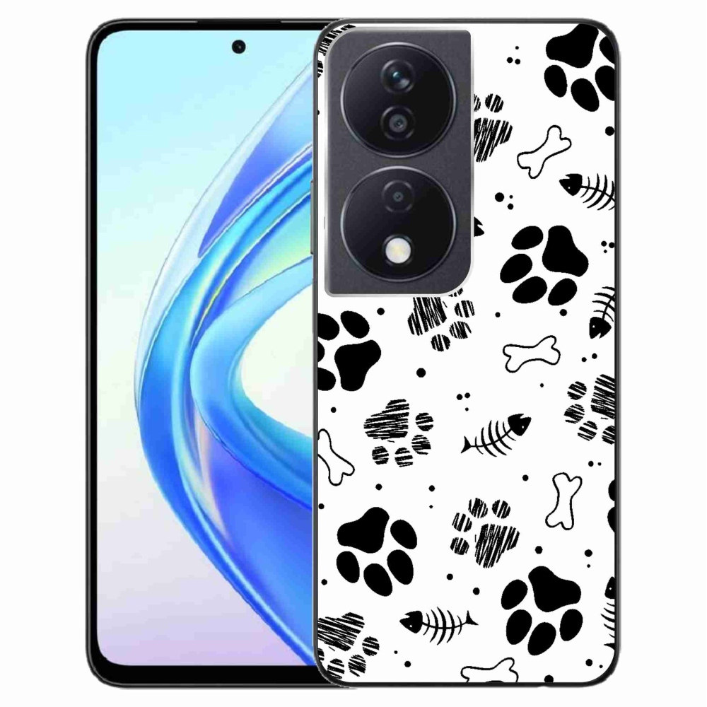 Gelový kryt mmCase na Honor X7b/Honor 90 Smart - psí tlapky 1