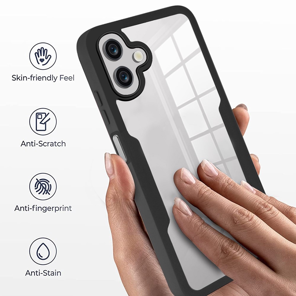 Acryl gelový obal s rámečkem pro ochranou displeje na Samsung Galaxy A06 4G - černý