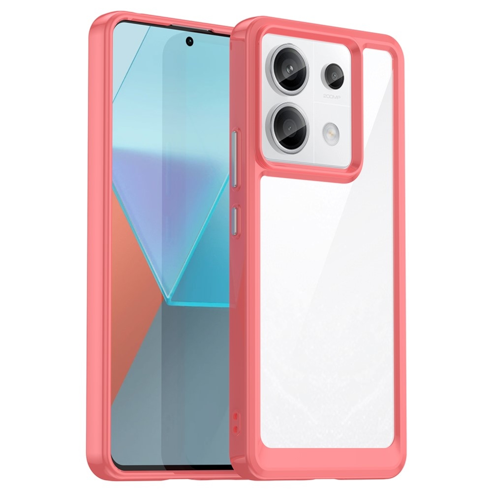 Gelový obal s pevnými zády na Xiaomi Redmi Note 13 Pro 5G/Poco X6 5G - červený