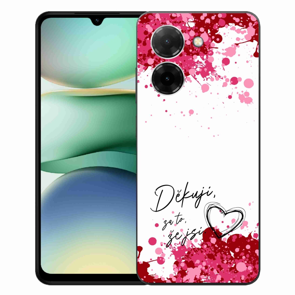 Gelový kryt mmCase na Xiaomi Redmi A5 (171.7x77.8x8.3mm) - zamilovaný text 2 bílé pozadí