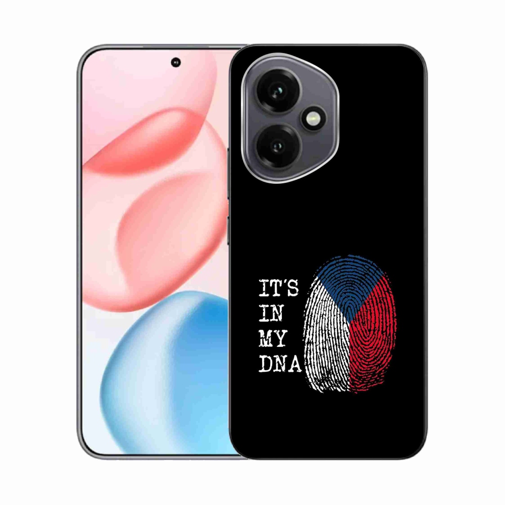 Gelový kryt mmCase na Honor 400 - vlajka otisk prstu černé pozadí