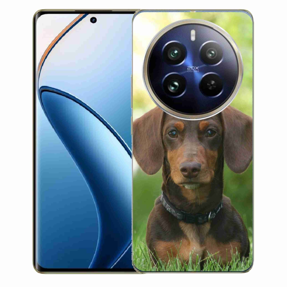 Gelový obal mmCase na Realme 12 Pro 5G/12 Pro+ 5G - hnědý jezevčík