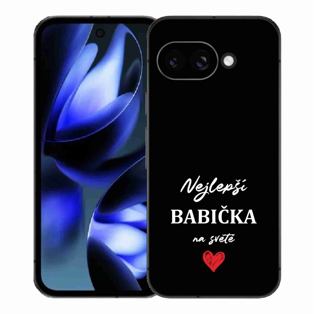 Gelový kryt mmCase na Google Pixel 9a - nejlepší babička 1 černé pozadí