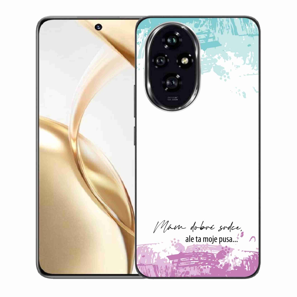 Gelový kryt mmCase na Honor 200 5G - vtipný text 3 bílé pozadí