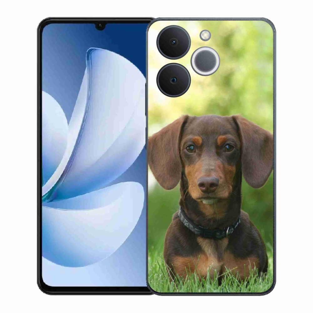 Gelový kryt mmCase na Realme Note 70T - hnědý jezevčík