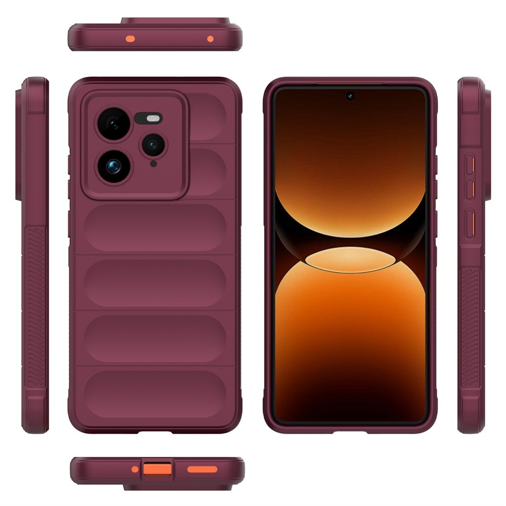 Rugg odolný gelový obal na Realme GT 7 Pro 5G - vínový