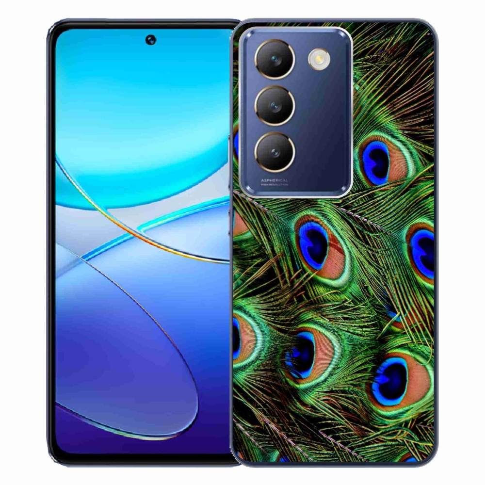 Gelový kryt mmCase na Vivo V40 SE 4G/5G - paví peří