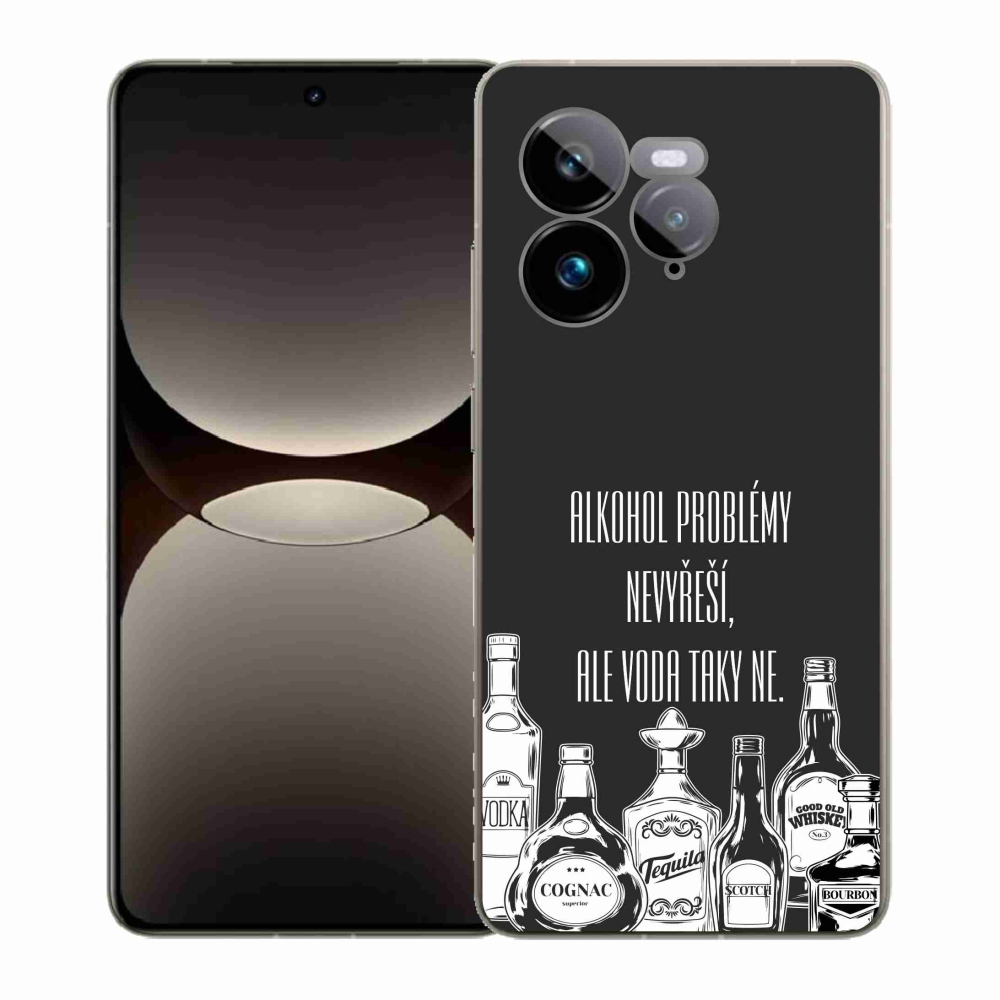 Gelový kryt mmCase na Realme GT 7 Pro 5G - vtipný text černé pozadí