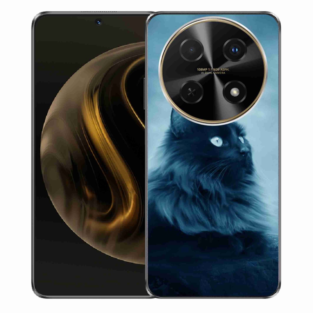 Gelový obal mmCase na Huawei Nova 12i - černá kočka 1