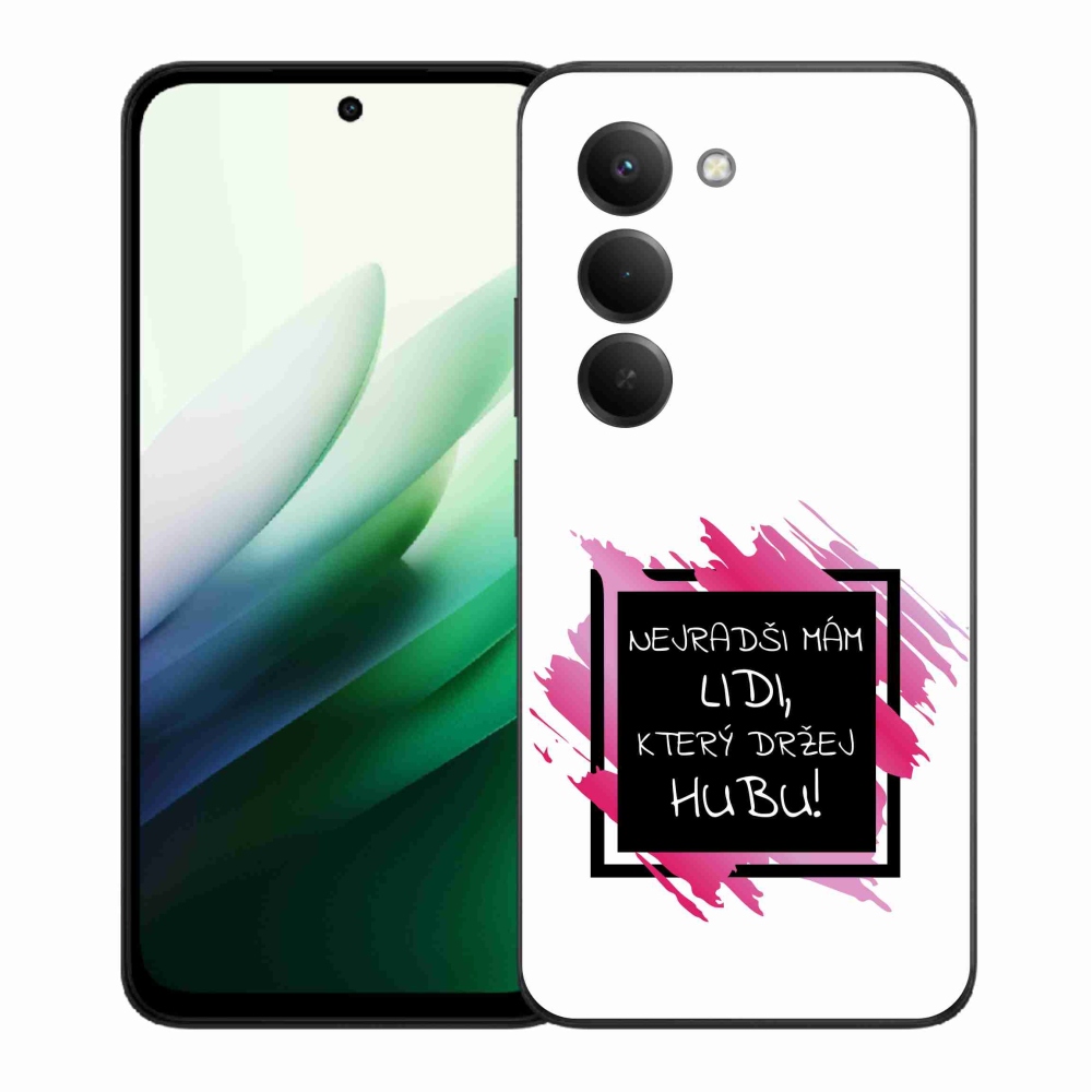 Gelový kryt mmCase na Xiaomi Redmi 15 5G - vtipný text 7 černobílé pozadí
