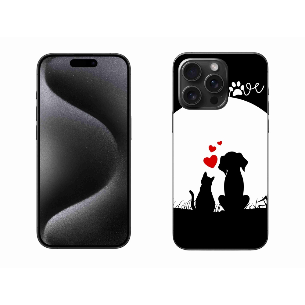 Gelový obal mmCase na iPhone 15 Pro Max - zvířecí láska