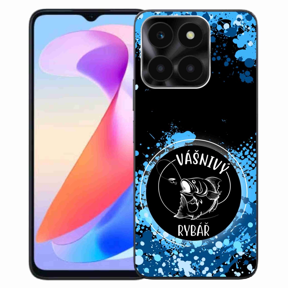 Gelový kryt mmCase na Honor X6a - vášnivý rybář černé pozadí