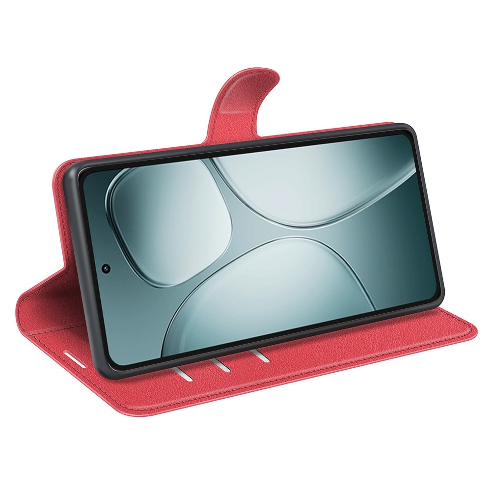 Litchi knížkové pouzdro na Xiaomi 14T - červené