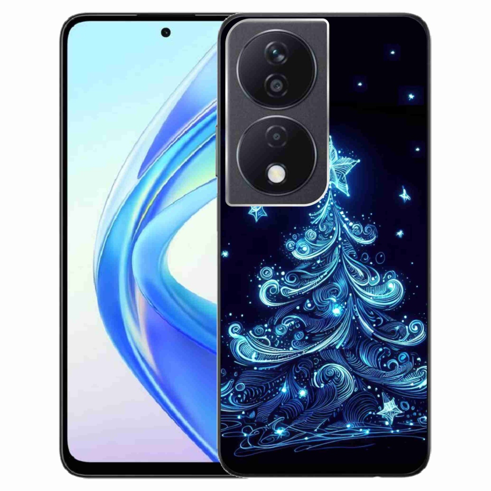 Gelový kryt mmCase na Honor X7b/Honor 90 Smart - neonový vánoční stromek 4