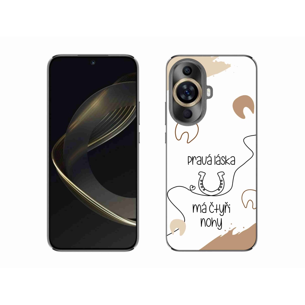 Gelový kryt mmCase na Huawei Nova 11 - koňský motiv bílé pozadí