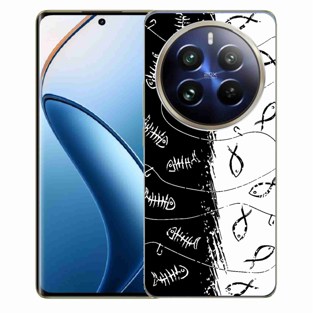 Gelový kryt mmCase na Realme 12 Pro 5G/12 Pro+ 5G - kostry a rybky