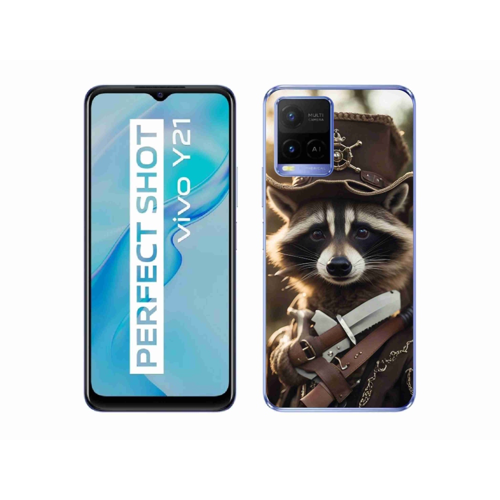 Gelový kryt mmCase na Vivo Y21/Y21s/Y33s - mýval v uniformě