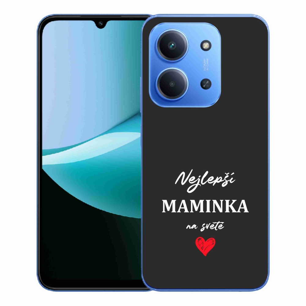 Gelový kryt mmCase na Xiaomi Redmi 15C 4G/5G (173mm) - nejlepší maminka 1 černé pozadí