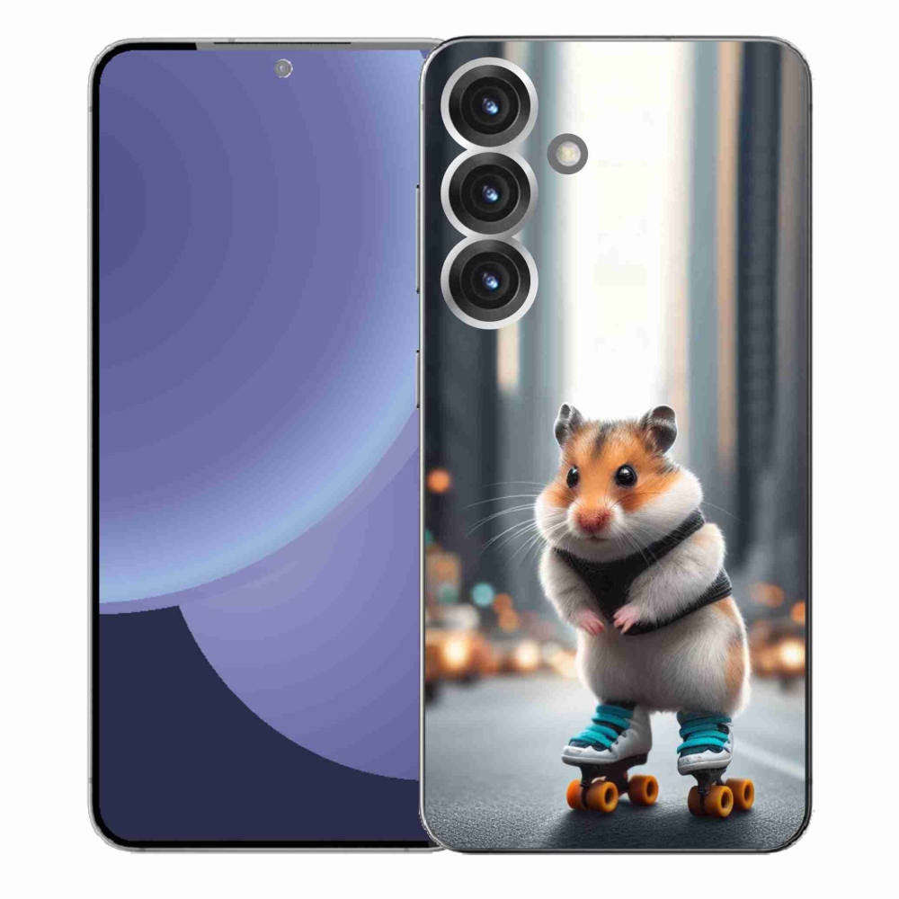 Gelový kryt mmCase na Samsung Galaxy S25+ - křeček na bruslích