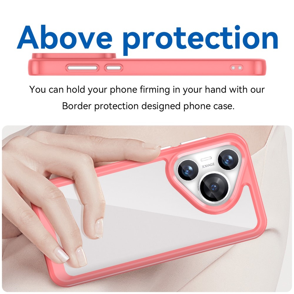 Gelový obal s pevnými zády na Huawei Pura 70 - červený