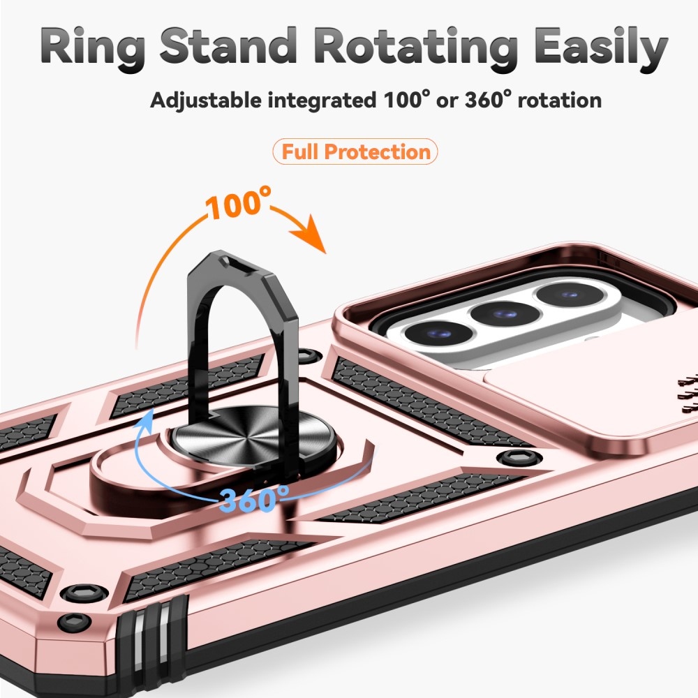 Ring odolný kryt na Samsung Galaxy A26 5G - růžovozlatý