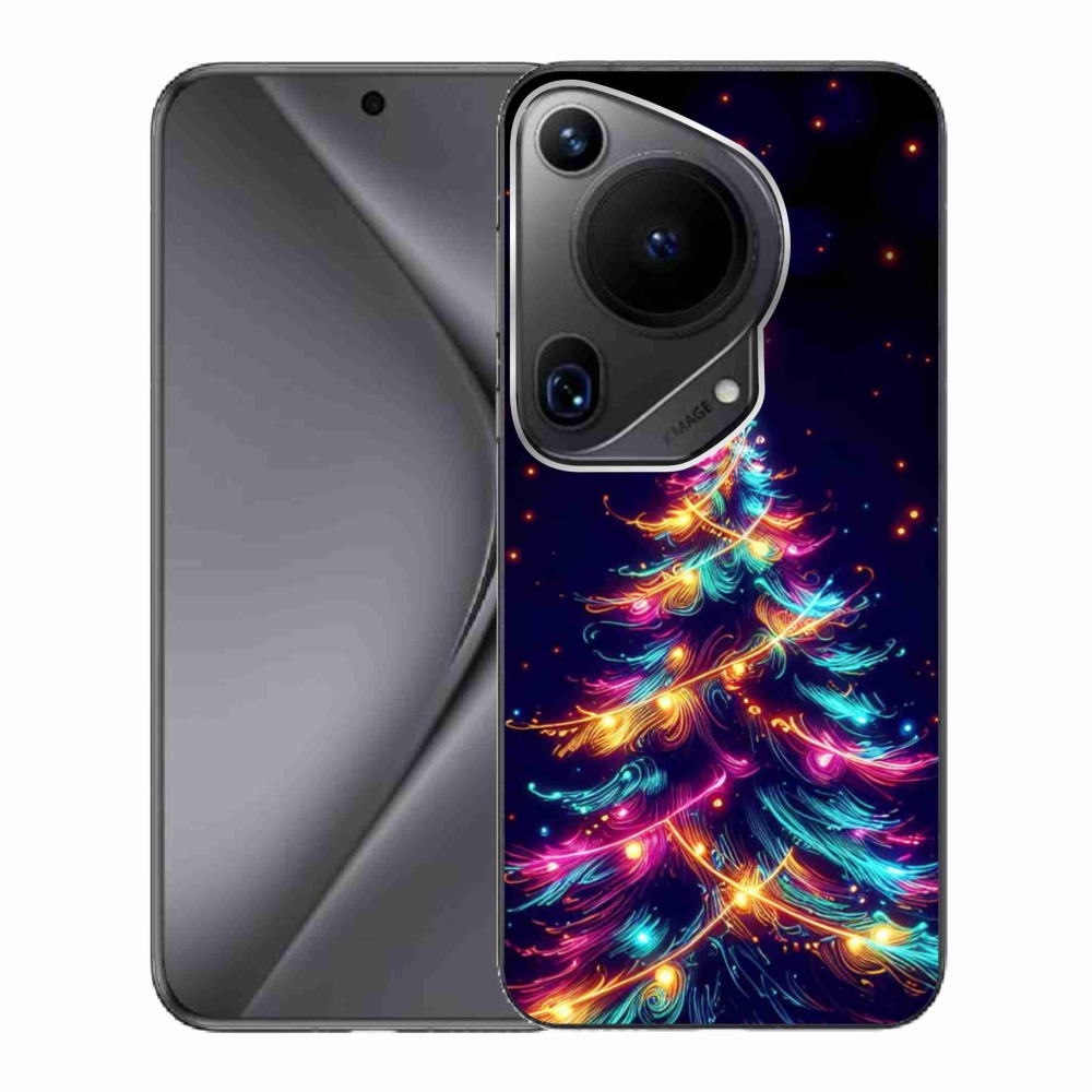 Gelový kryt mmCase na Huawei Pura 70 Ultra - neonový vánoční stromek