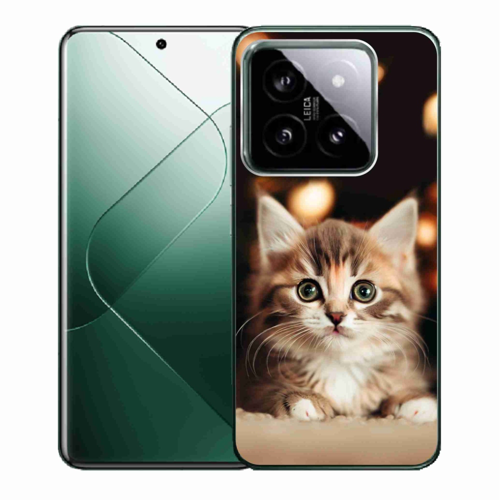 Gelový kryt mmCase na Xiaomi 14 - roztomilé kotě 2